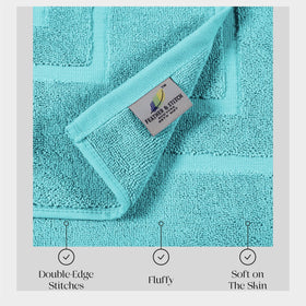 Feather & Stitch New York cotton bath mat quick-dry material keeps floors fresh