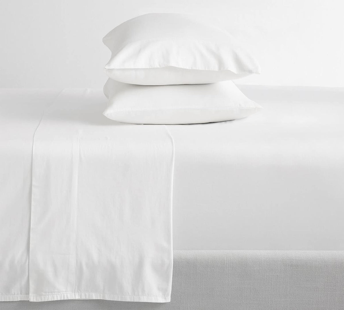 Feather & Stitch New York bed with percale sheets showing breathable cooling