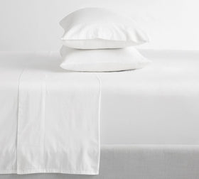 Feather & Stitch New York bed with percale sheets showing breathable cooling