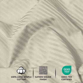 Feather & Stitch New York pillowcases with classic envelope closure and refined hotel-inspired look.