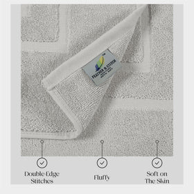 Feather & Stitch New York soft cotton bath mat, fast drying for daily showers.