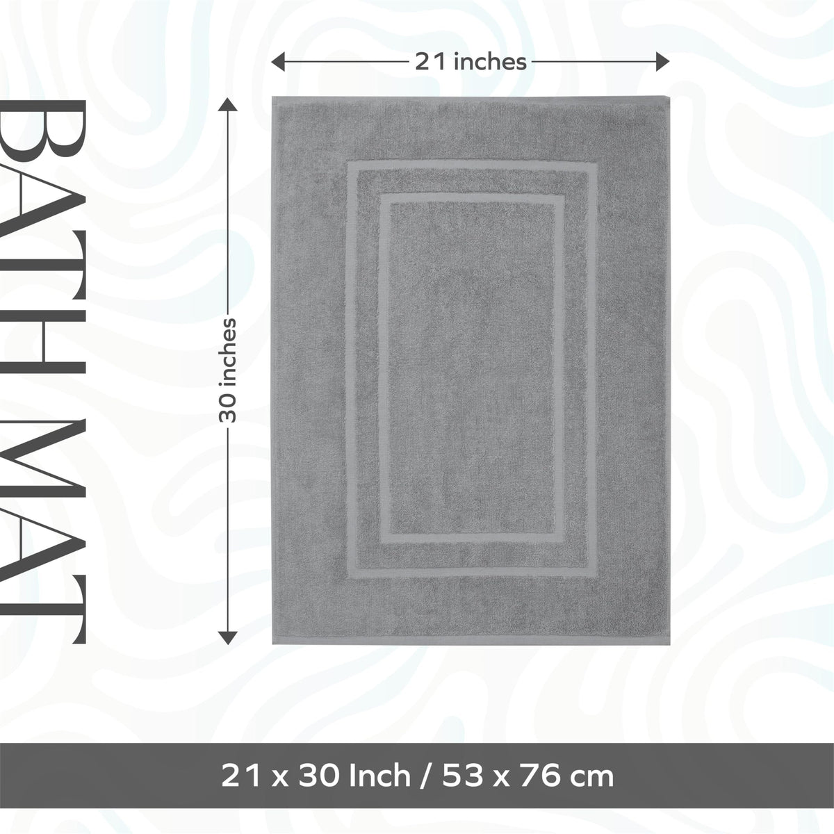 Feather & Stitch New York towel-like mats in dark grey offering quick moisture absorption