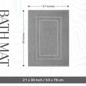 Feather & Stitch New York towel-like mats in dark grey offering quick moisture absorption
