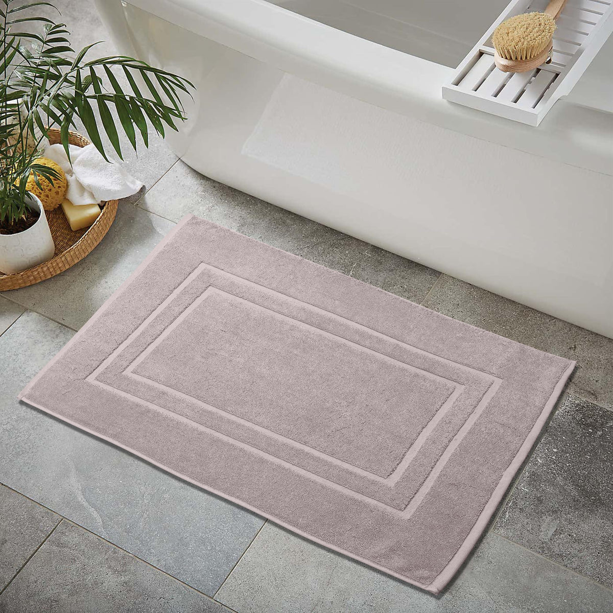 Two-piece Feather and Stitch New York set arranged near a sink area.
