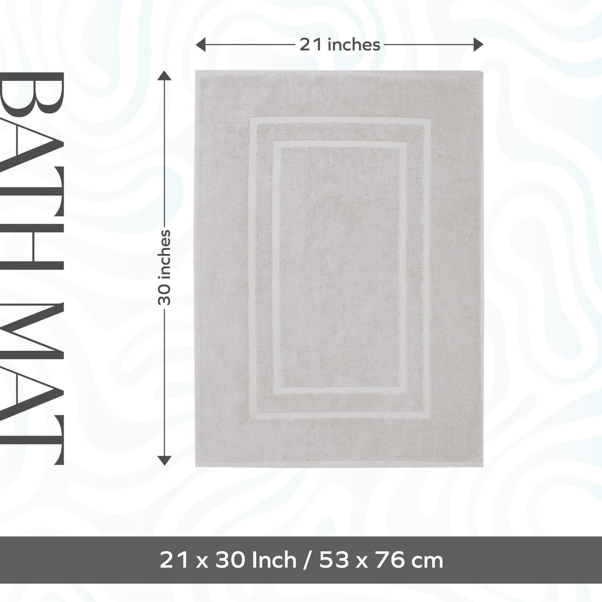 Feather & Stitch New York two-piece mat set, packaged presentation, spa-like comfort.