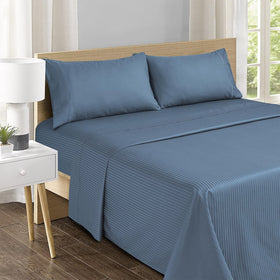 Close-up of sateen weave finish on Feather & Stitch bedsheets for smooth sheen