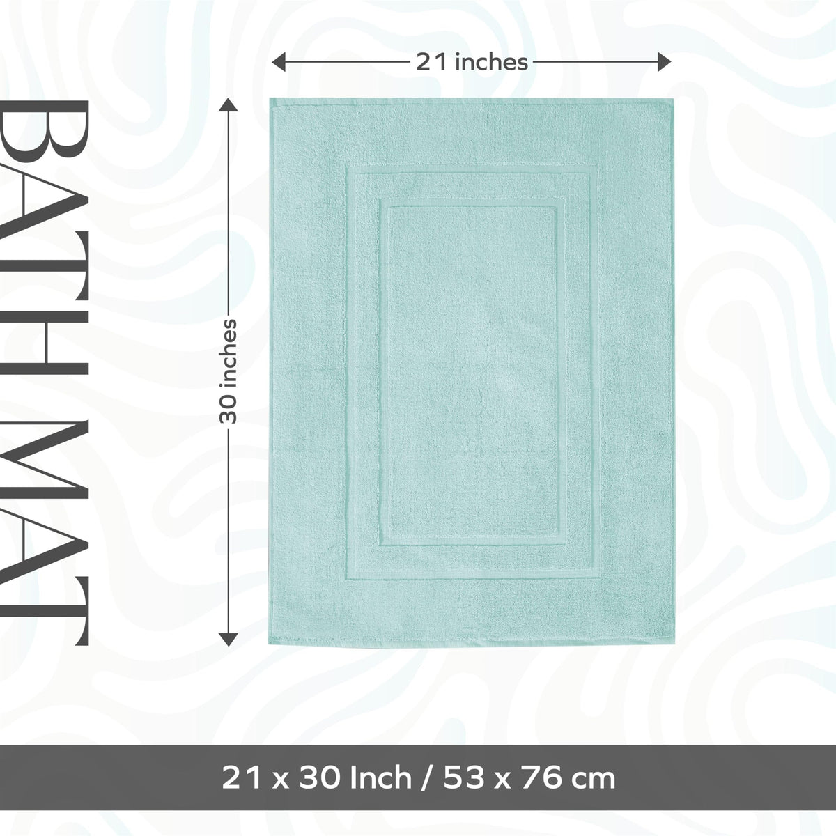Feather & Stitch Sea Foam 1000gsm absorbent cotton mat dries floors efficiently.