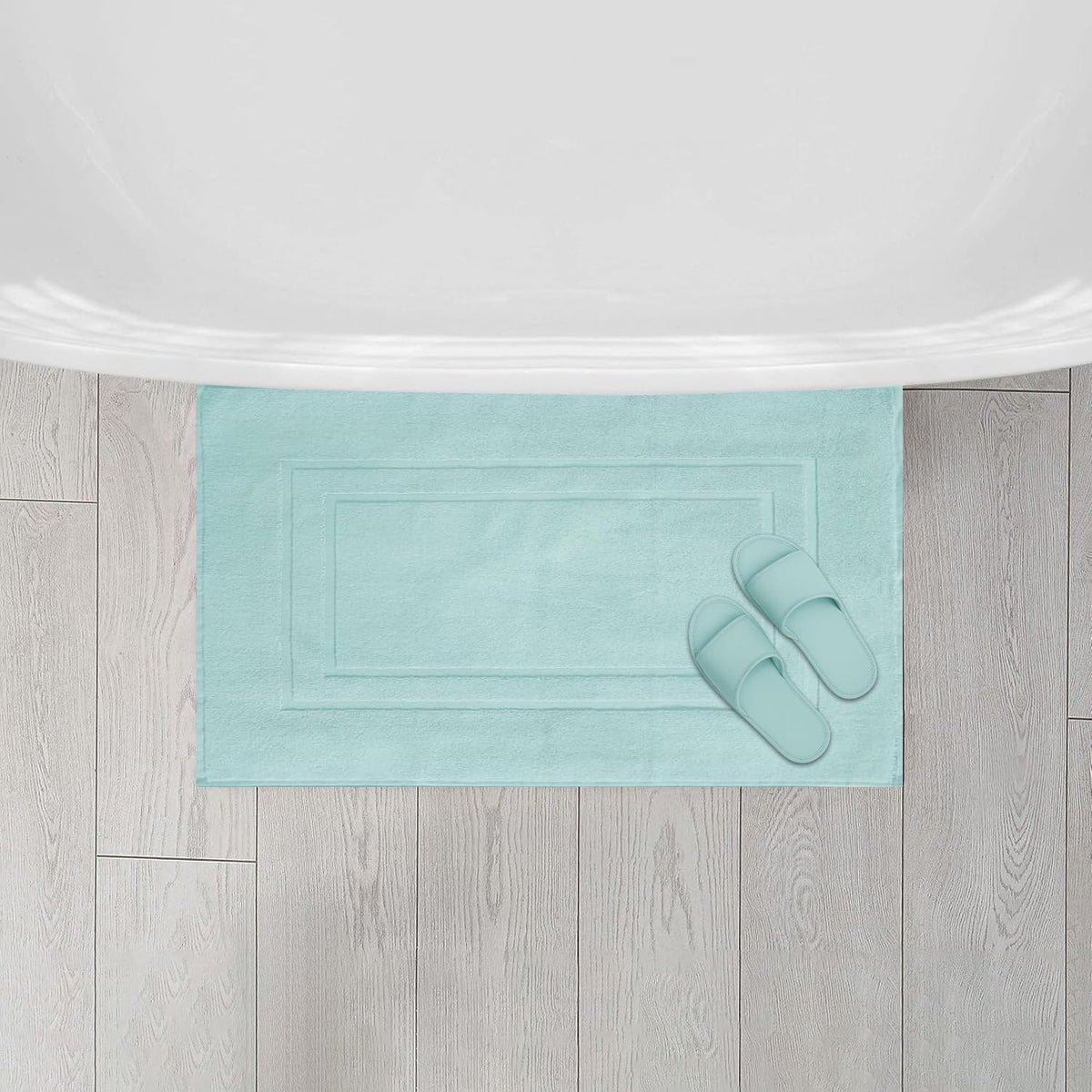Feather & Stitch Sea Foam packaging signals gift-ready presentation.