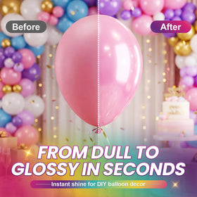 Featrity Balloon Shine Spray gloss on arches for vibrant display.