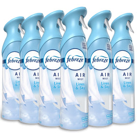 Febreze Air Mist Linen & Sky bottle ready to freshen any room