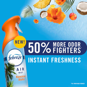 Febreze Air Mist Linen & Sky spray mist delivering quick odor relief