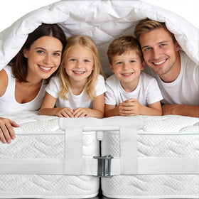 FeelAtHome Twin XL to King Bed Bridge connects two mattresses for a larger sleep surface.