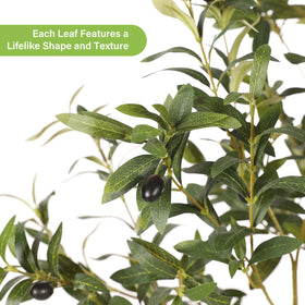 feelead olive tree lifelike leaves closeup highlights natural texture for realistic decor