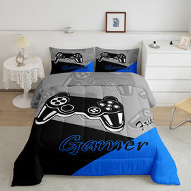 Feelyou gaming duvet twin blue shows vibrant print for teen gamer rooms.