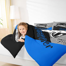 Feelyou gaming packaging box demonstrates easy care and sizing.