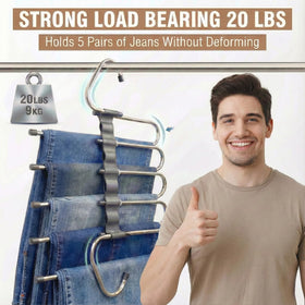 FeeraHozer space-saving horizontal hanger maximizes closet rod capacity and organization.