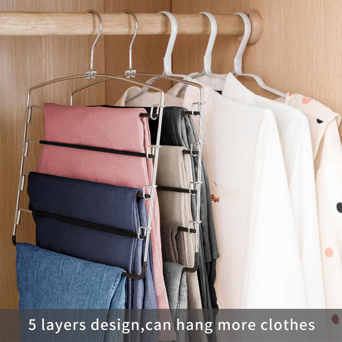 FeeraHozer stainless steel frame delivers durable, rust-resistant support for trousers