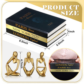 Feifeiya hardcover black books with gold foil accents for sophisticated display.