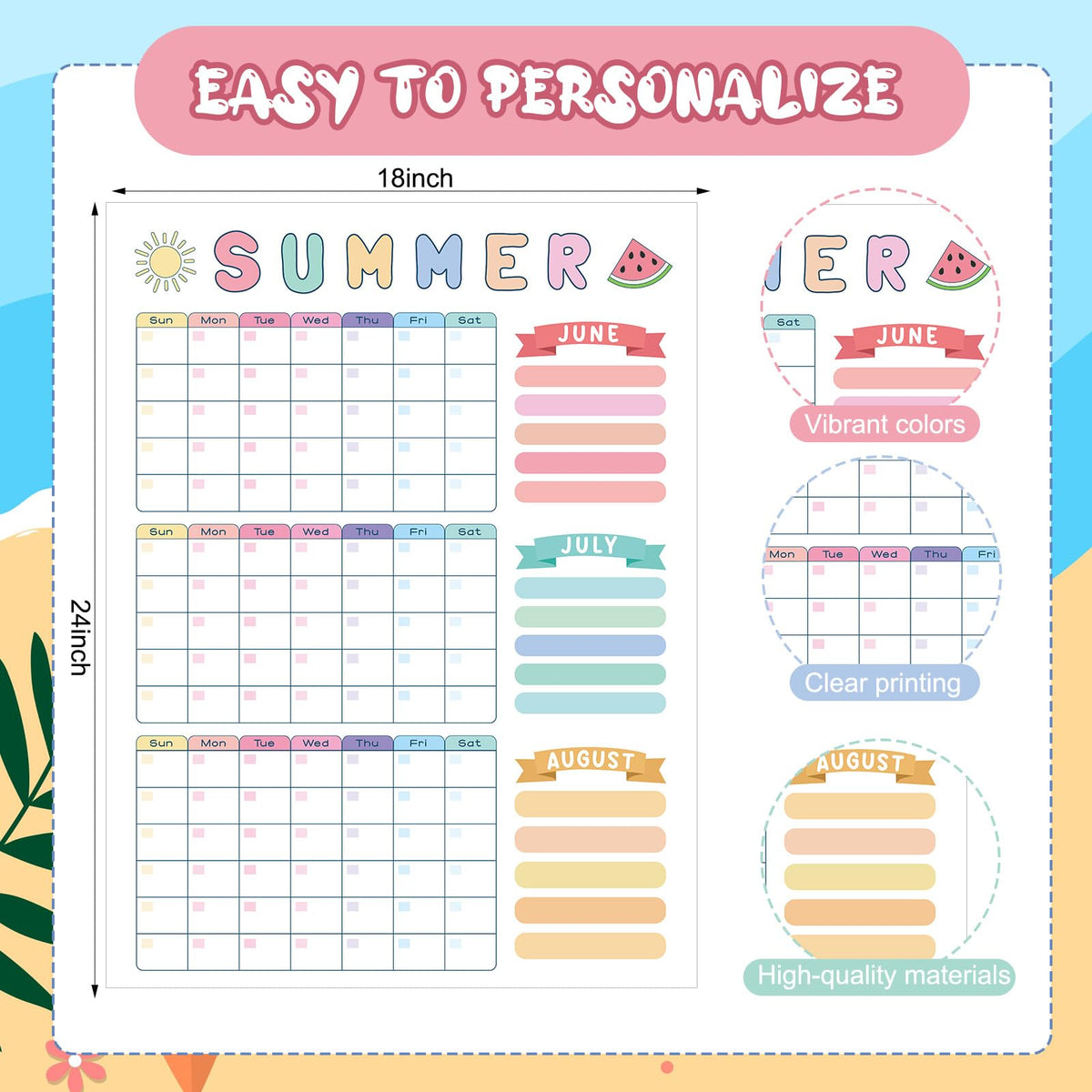 Feifeiya coated-paper poster resists markers for durable summer planning
