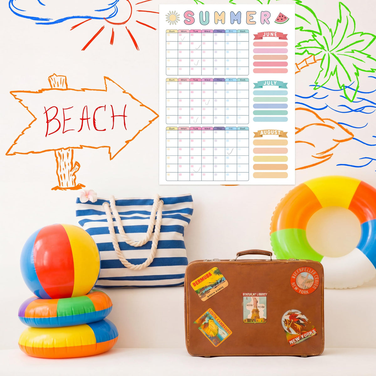 Feifeiya 18x24-inch poster provides large spaces for schedules