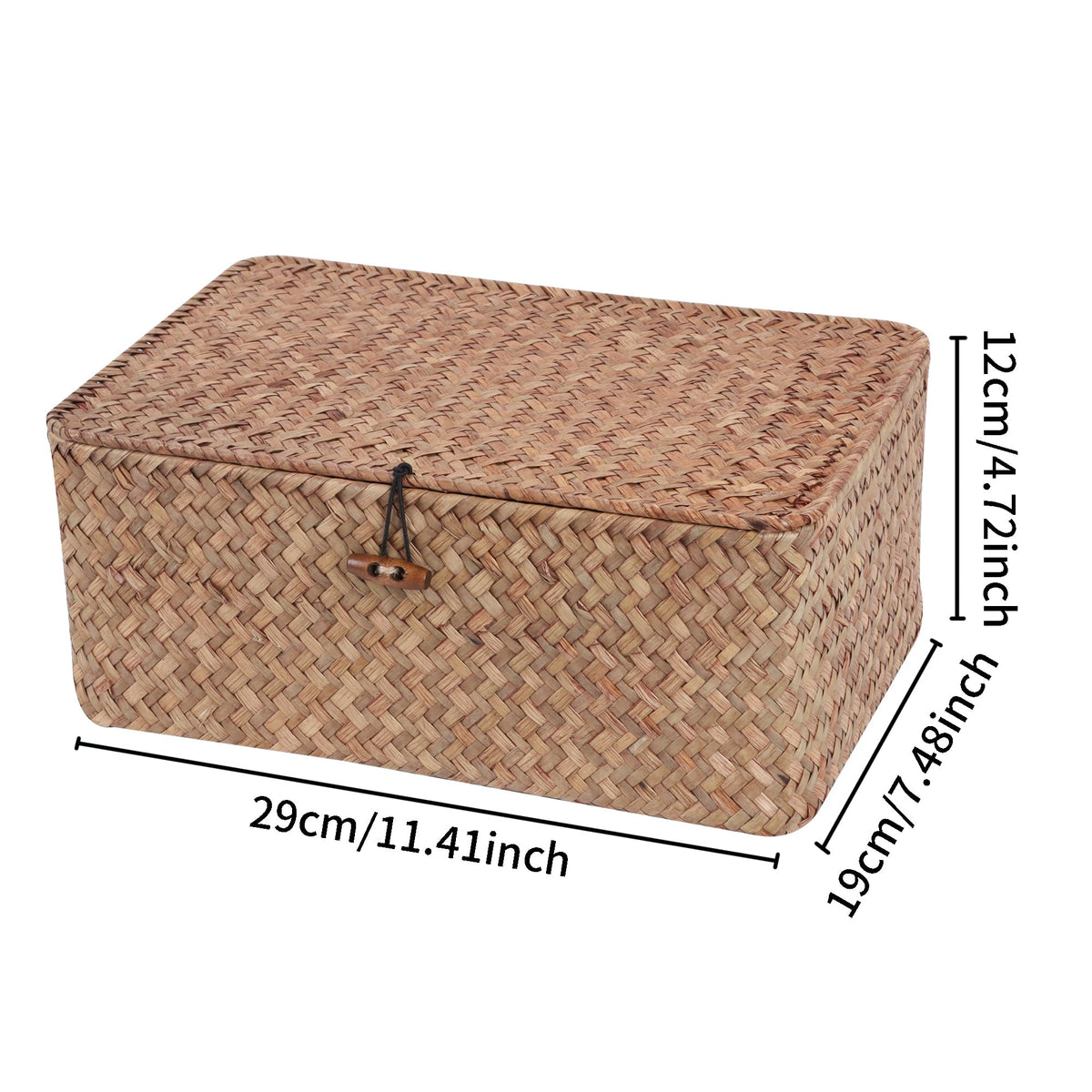 FEILANDUO desk shelf bin blends natural texture into home decor.