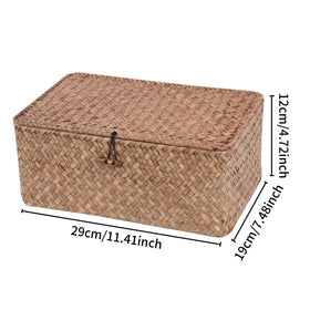 FEILANDUO desk shelf bin blends natural texture into home decor.