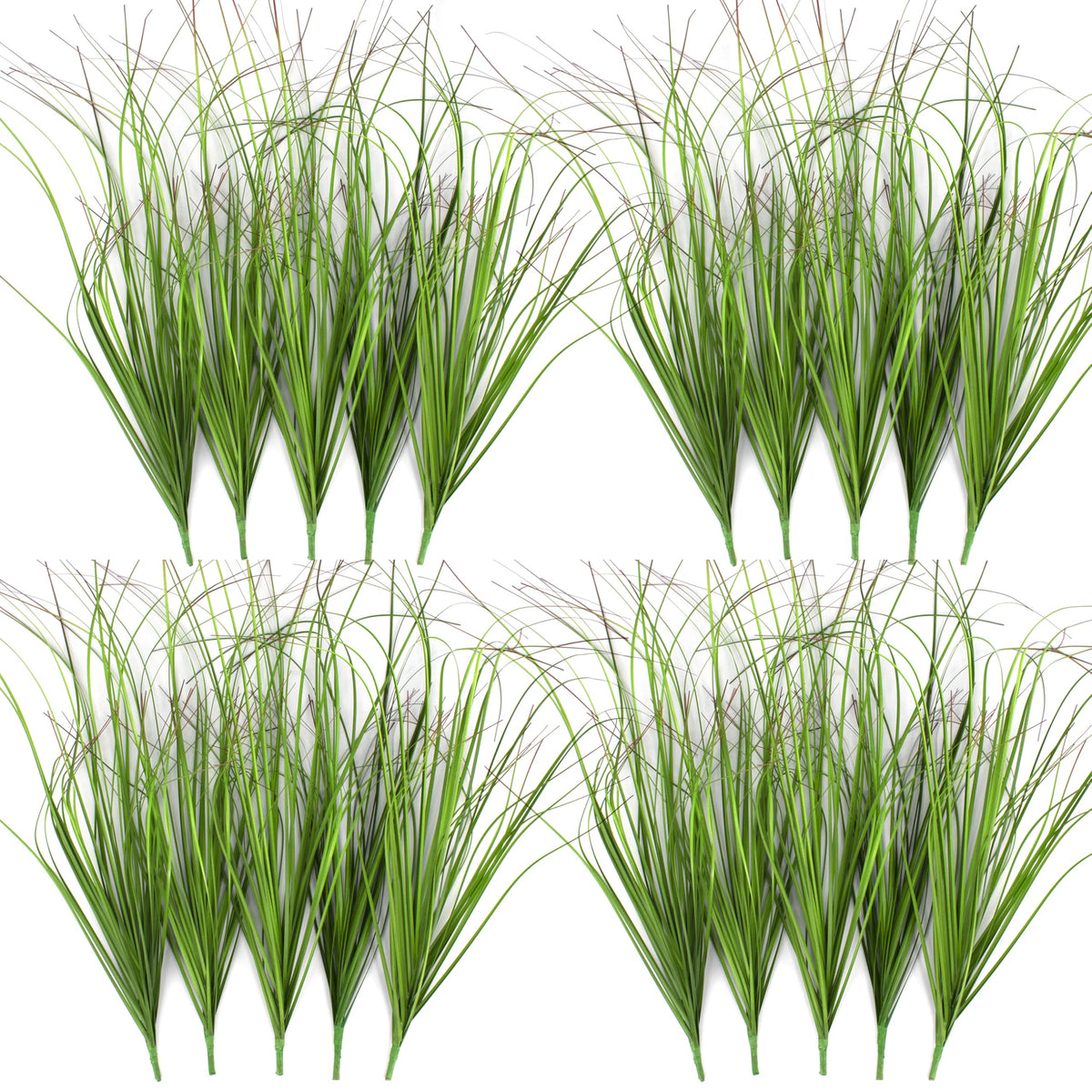 FeiLix outdoor artificial plants, 18.9 inches tall, lush green grass for patio decor.