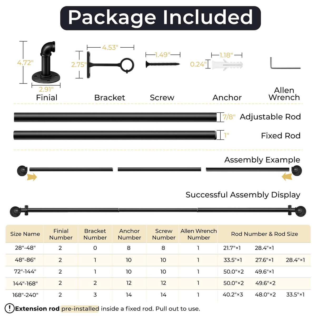 FELIDESIGN installation kit included for quick mounting on wall or ceiling