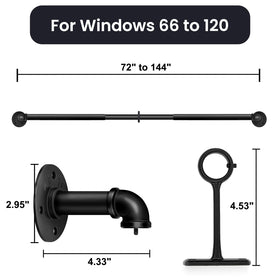 FELIDESIGN wrap-around curtain rod with wall mount for versatile installation