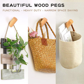 Felidio beech wood wall hooks in entryway with coats for quick access.