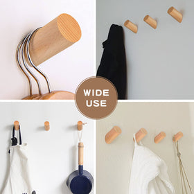 Felidio beech wood wall hooks used as hat hanger, neat and accessible.