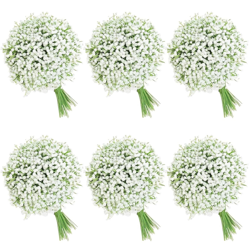 FelineFold 120-piece White Baby's Breath flowers for elegant weddings and bouquets.