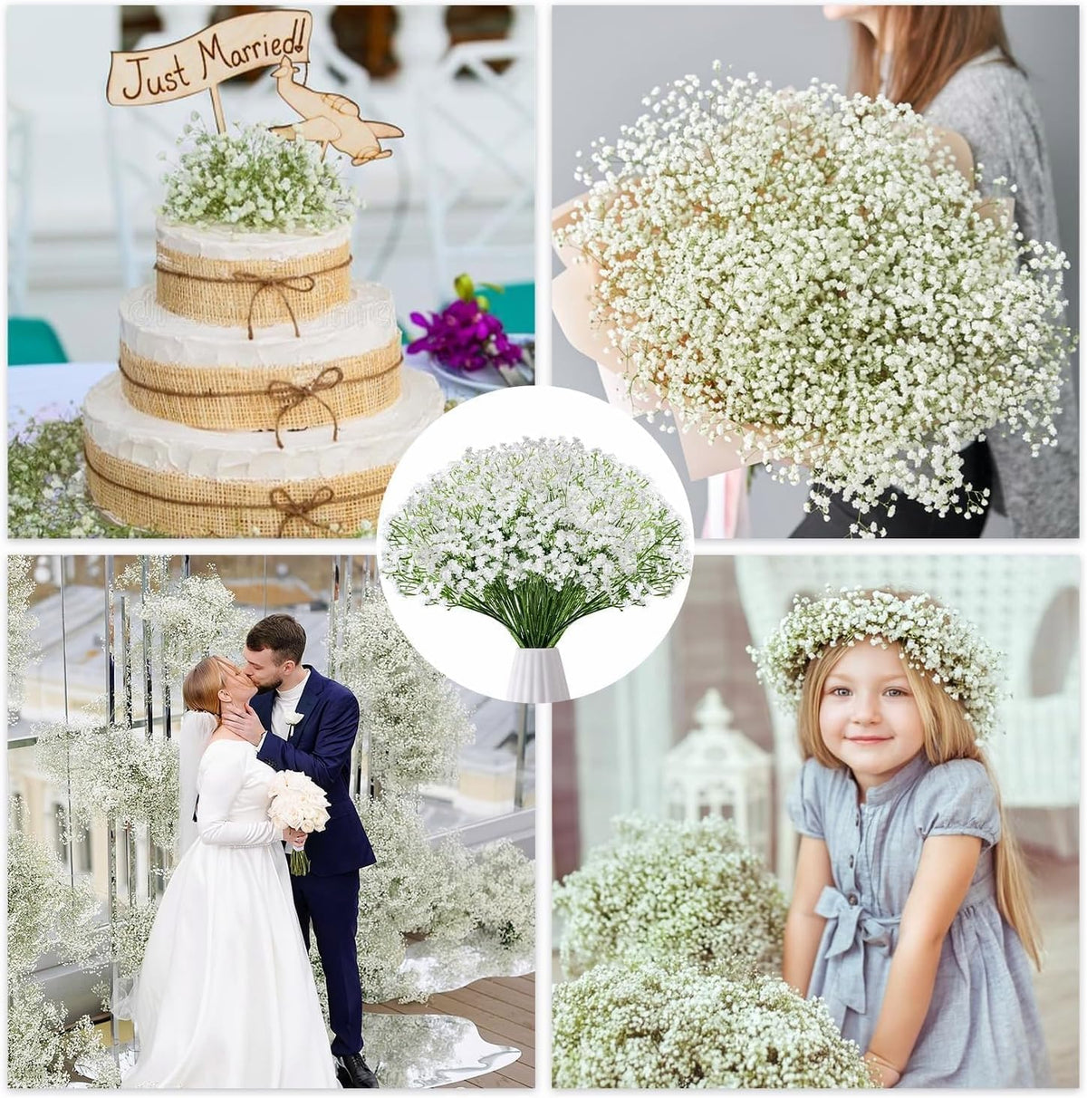 FelineFold 120-piece Baby's Breath set for versatile bouquets and decor ideas.