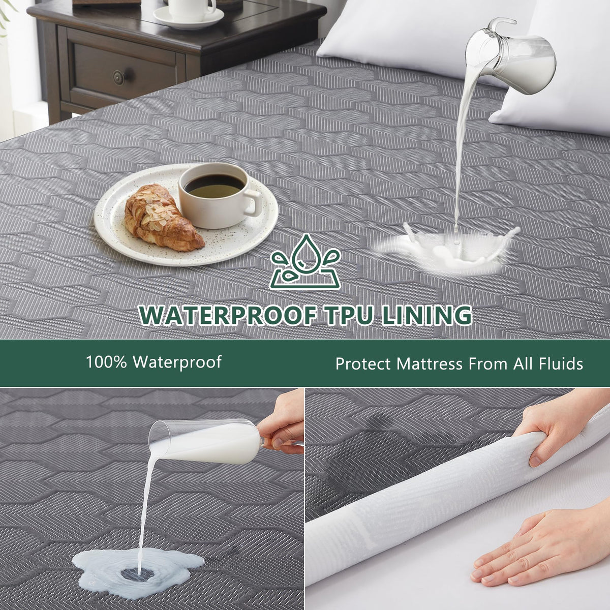 FELTYBED bamboo rayon 3D air fabric design delivers breathable softness.
