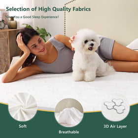 FELTYBED deep-pocket design fits 6 to 15 inch mattresses securely.