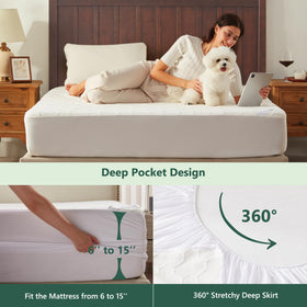 FELTYBED elastic skirt provides 360-degree protection with snug, no-slip fit.