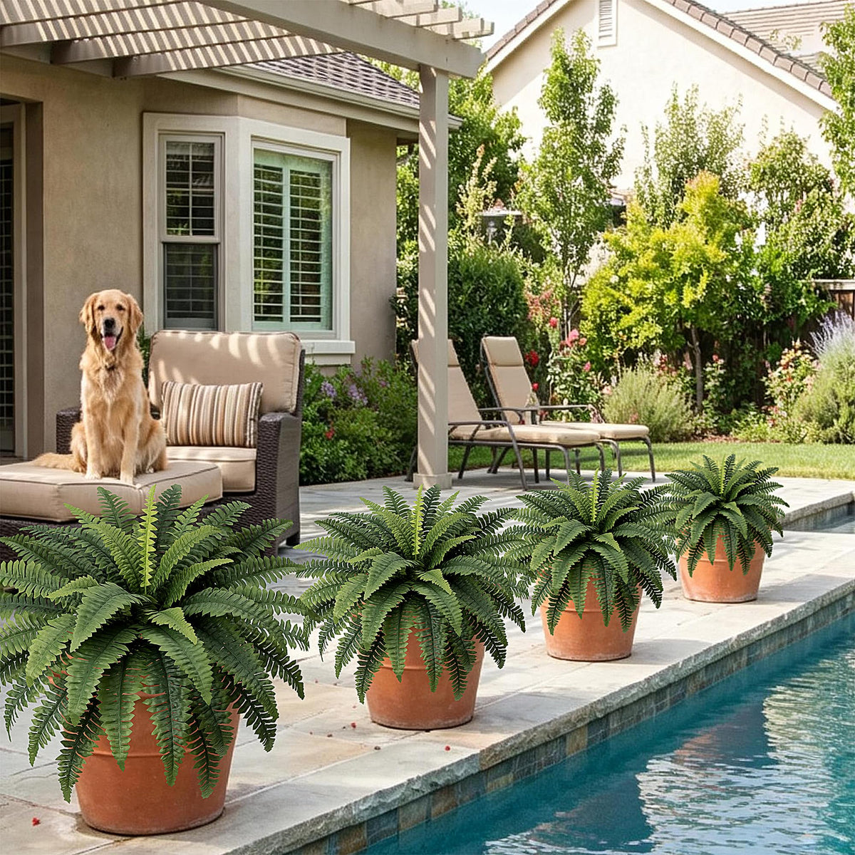 Eco-friendly faux greenery option for sustainable décor choices.