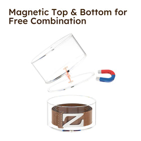 FEMELI 2.5-inch belt compartments accommodate oversized buckles and thick belts.