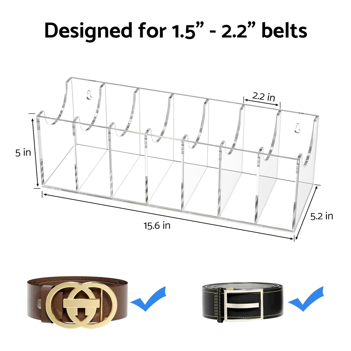 FEMELI arc-design belt holder enables easy lifting and retrieval