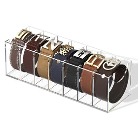 FEMELI belt organizer with clear display for quick belt selection