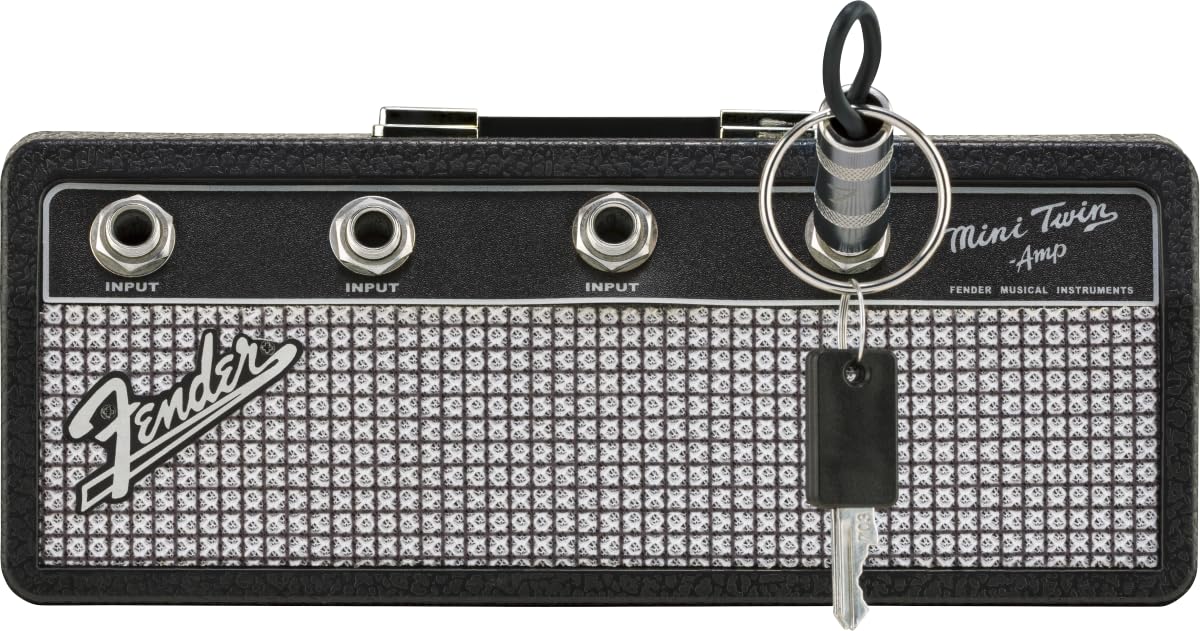 Fender Jack Rack Small showcases authentic amp texture for a stylish key holder.