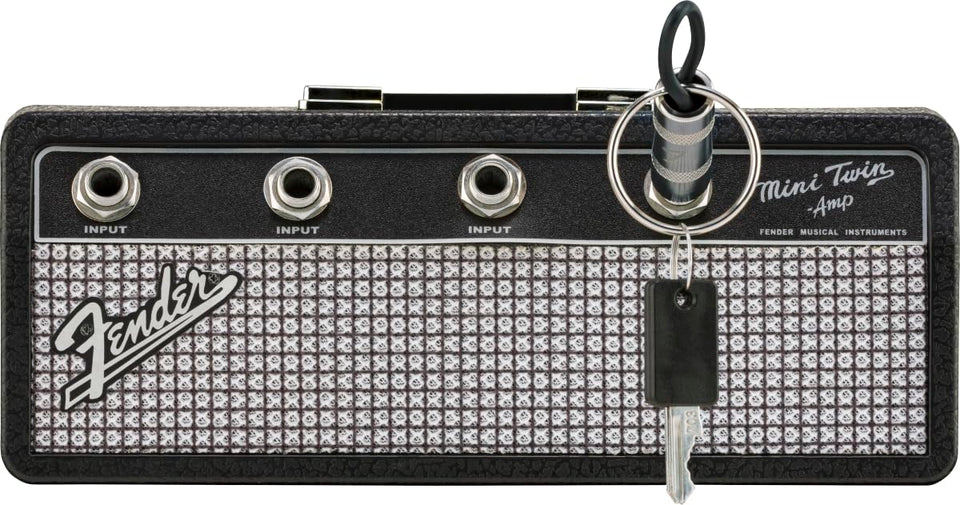 Fender Jack Rack Small showcases authentic amp texture for a stylish key holder.