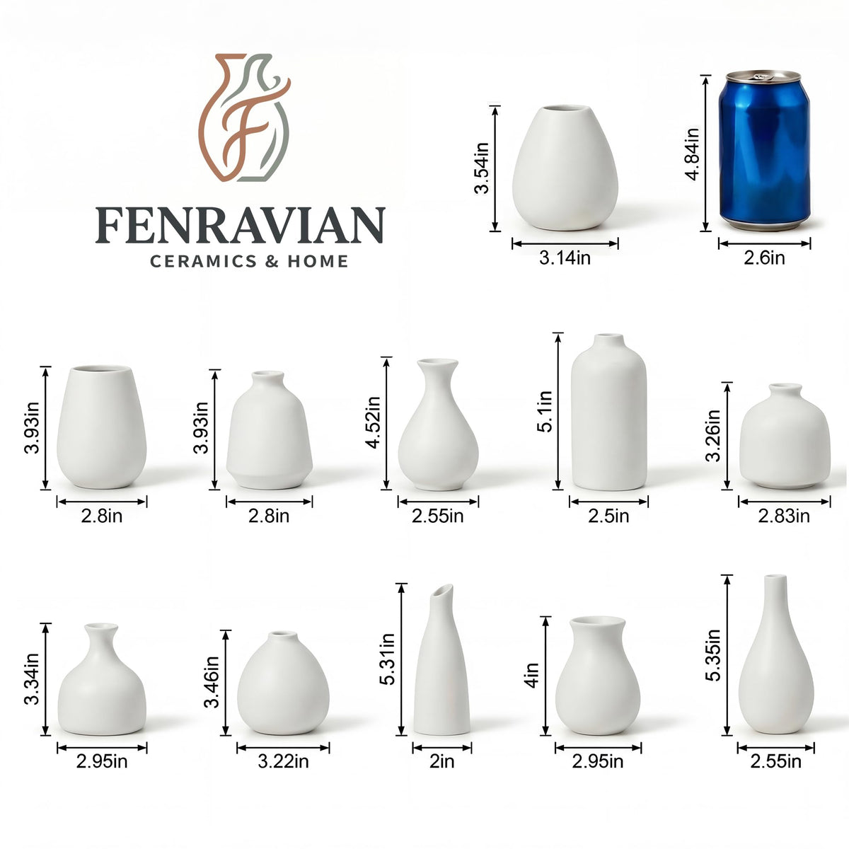 Fenravian matte surface vases, DIY-friendly for custom crafts.