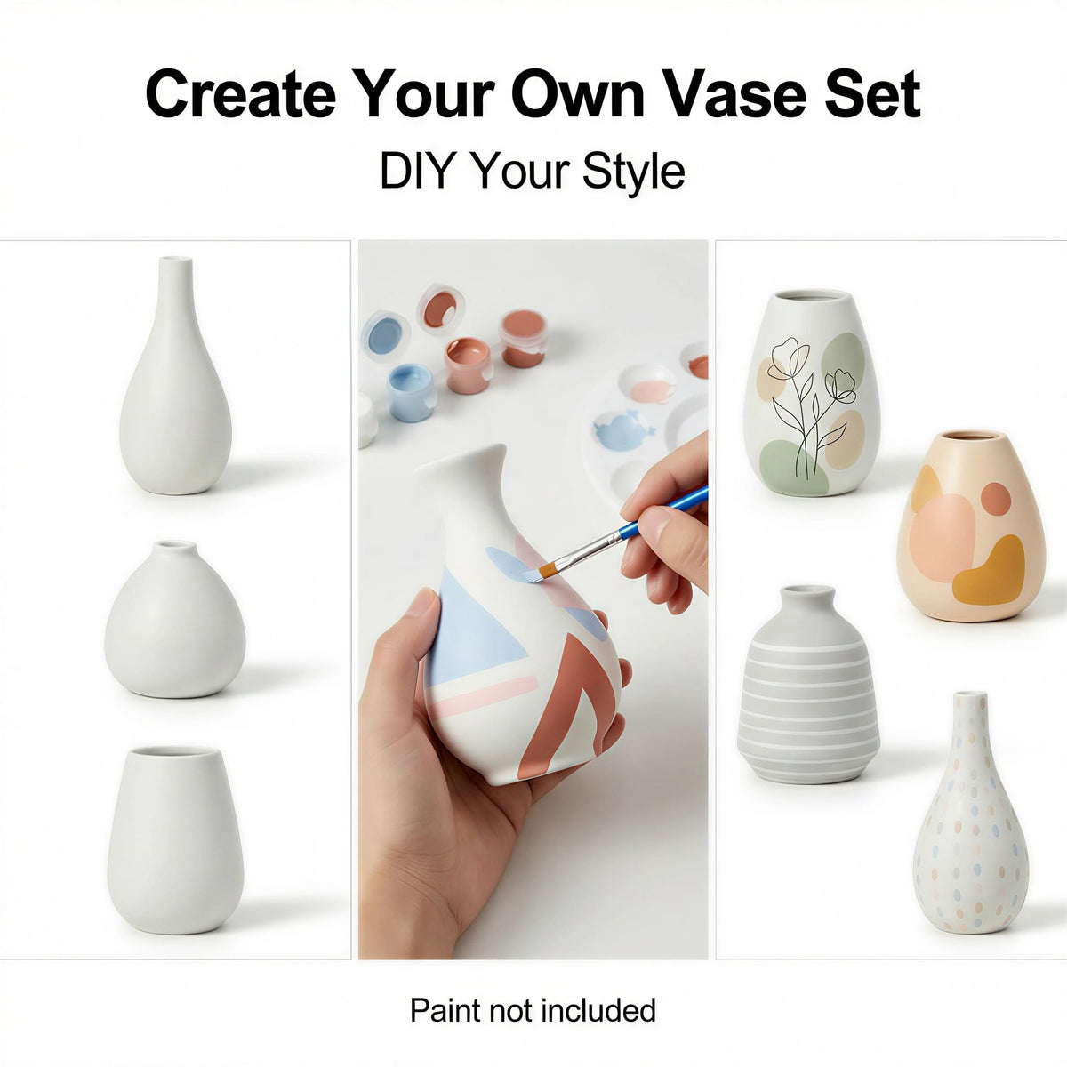 Fenravian smooth-bottom vases protect surfaces on wood or glass.