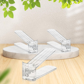 FENRUNXU clear shoe slots show space-saving layout in a closet.