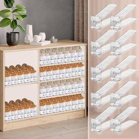 Fenrunxu pack of 10 transparent stackers keeps closets organized