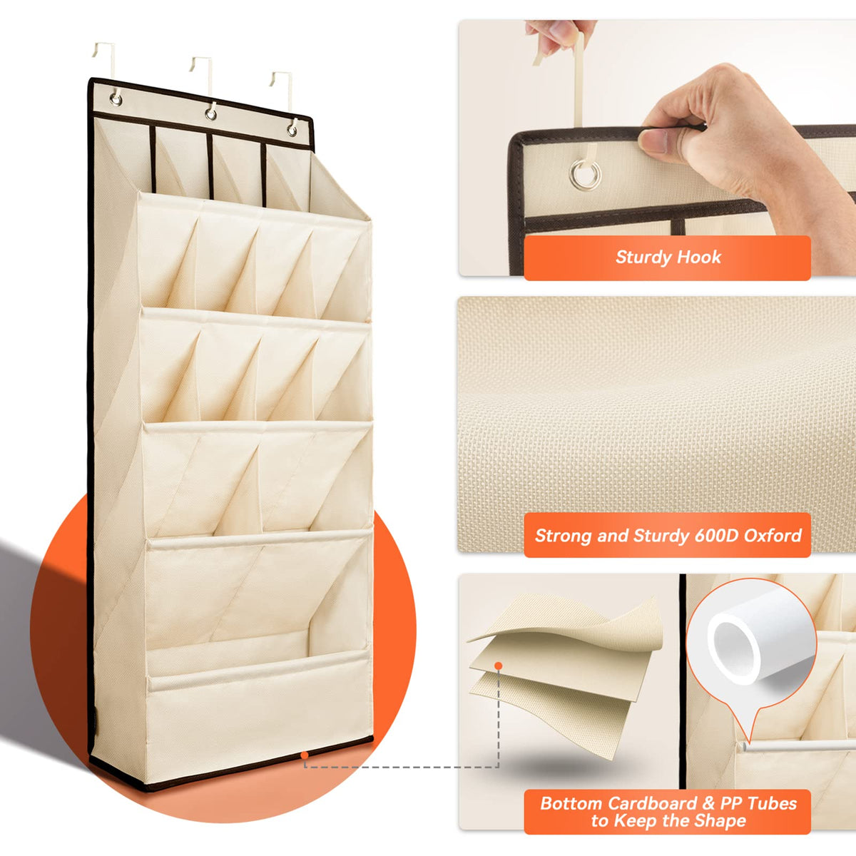 FENTEC 600D oxford material close-up shows durable construction for long-lasting storage.