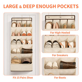 FENTEC easy installation with hooks over the door, quick closet organization.