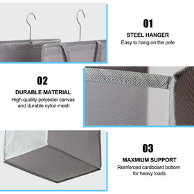 FENTEC hanging laundry hamper in a dorm room setup keeps clothes organized