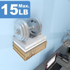 FENTEC invisible floating bookshelf keeping surfaces clear and organized